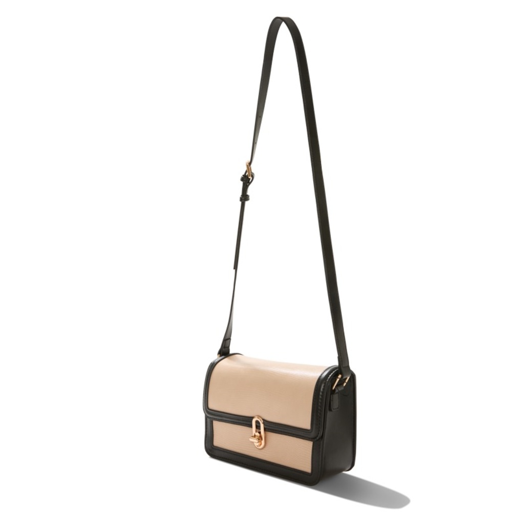 🖤 JULES KAE MIA Black & Cream Shoulder Bag With Rose Gold Tone Hardware - Picture 8 of 12